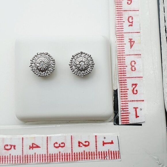 "925 Sterling Silver Plated CZ Earrings, EVBRS476 - Picture 5 of 9